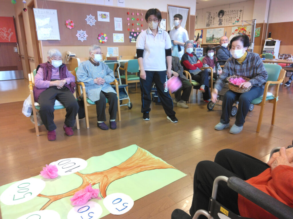 【通リハ】春のミニゲーム！枯れ木に花を咲かせましょう🌸