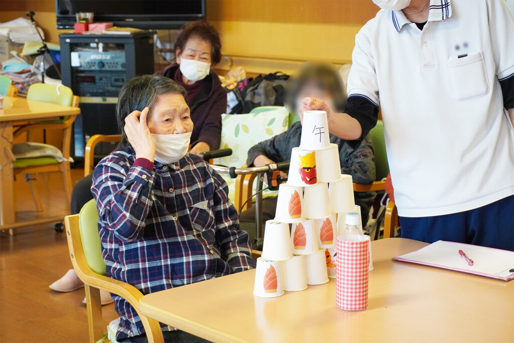 【通リハ】積んで！戻して！紙コップタワーチャレンジ❤️‍🔥